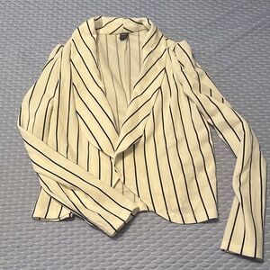 SHEIN Black and White Striped Blazer